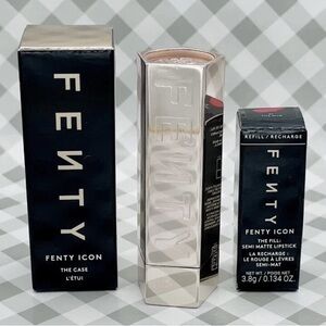 FENTY ICON Semi Matte Lipstick & Refillable Case • 01 The MVP ••NEW IN BOX••🎁